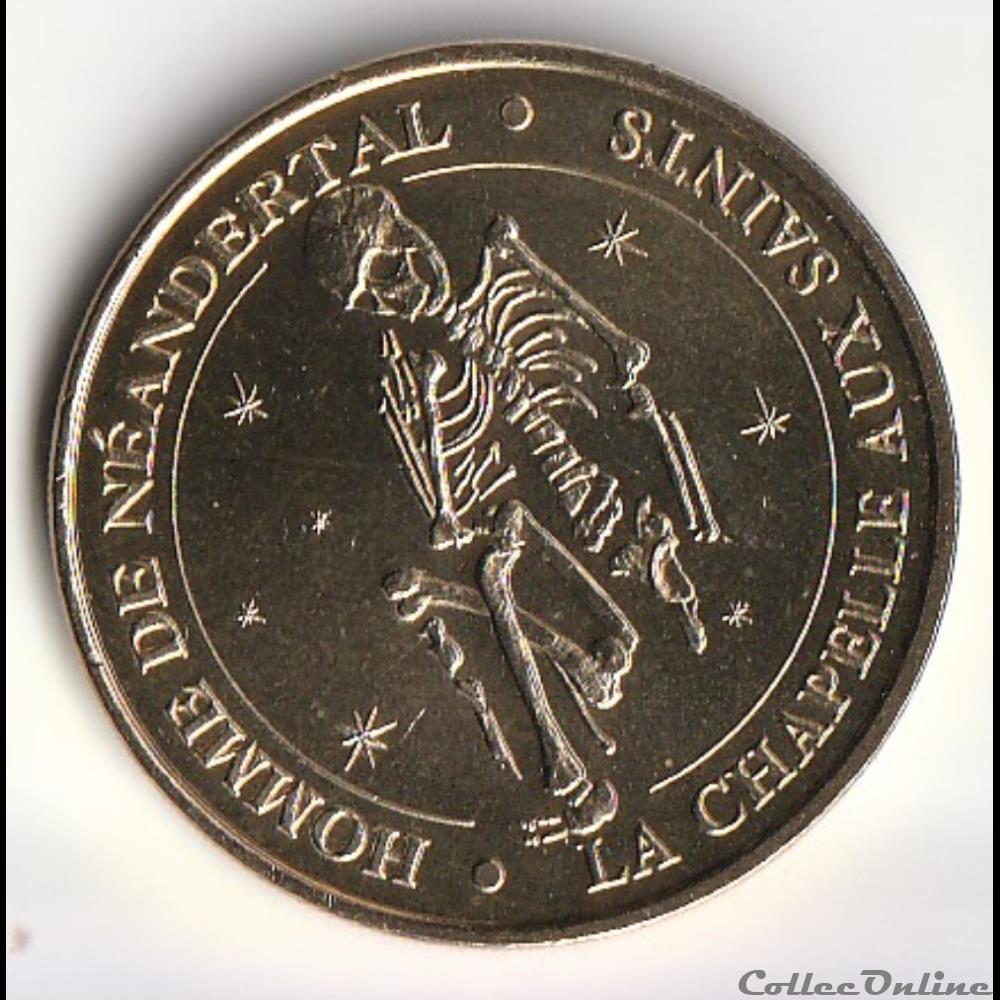 monnaie jeton mereaux france homme de neandertal la chapelle aux saints