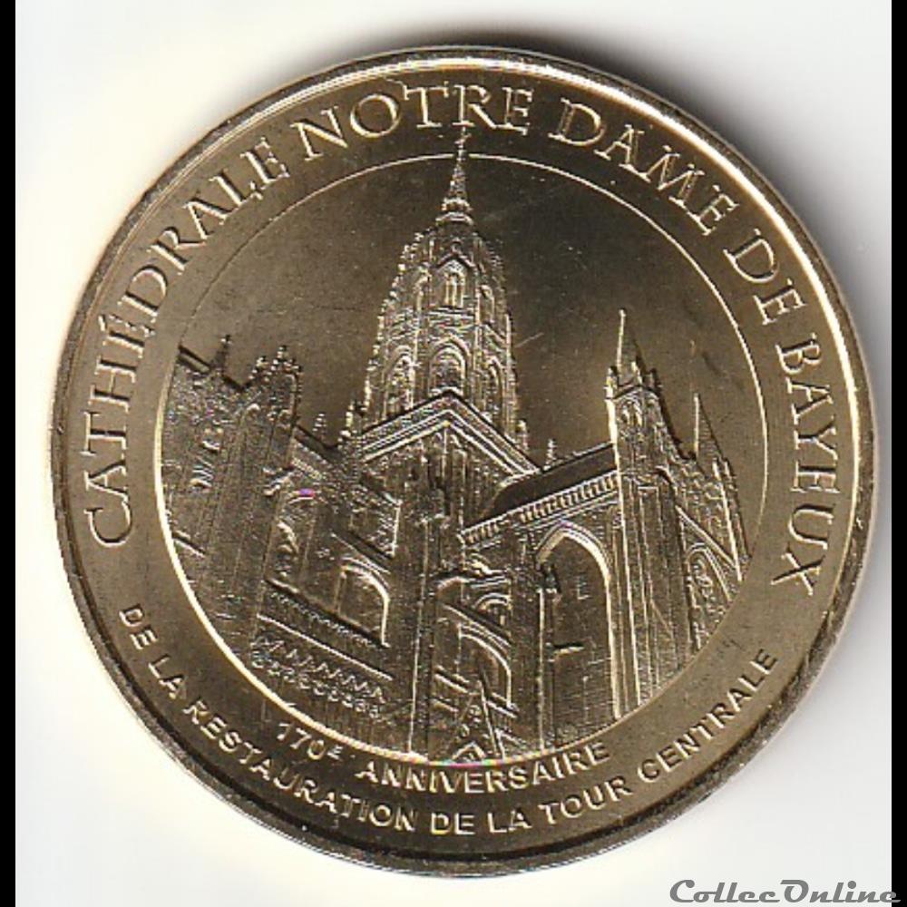 monnaie jeton mereaux france cathedrale notre dame de bayeux