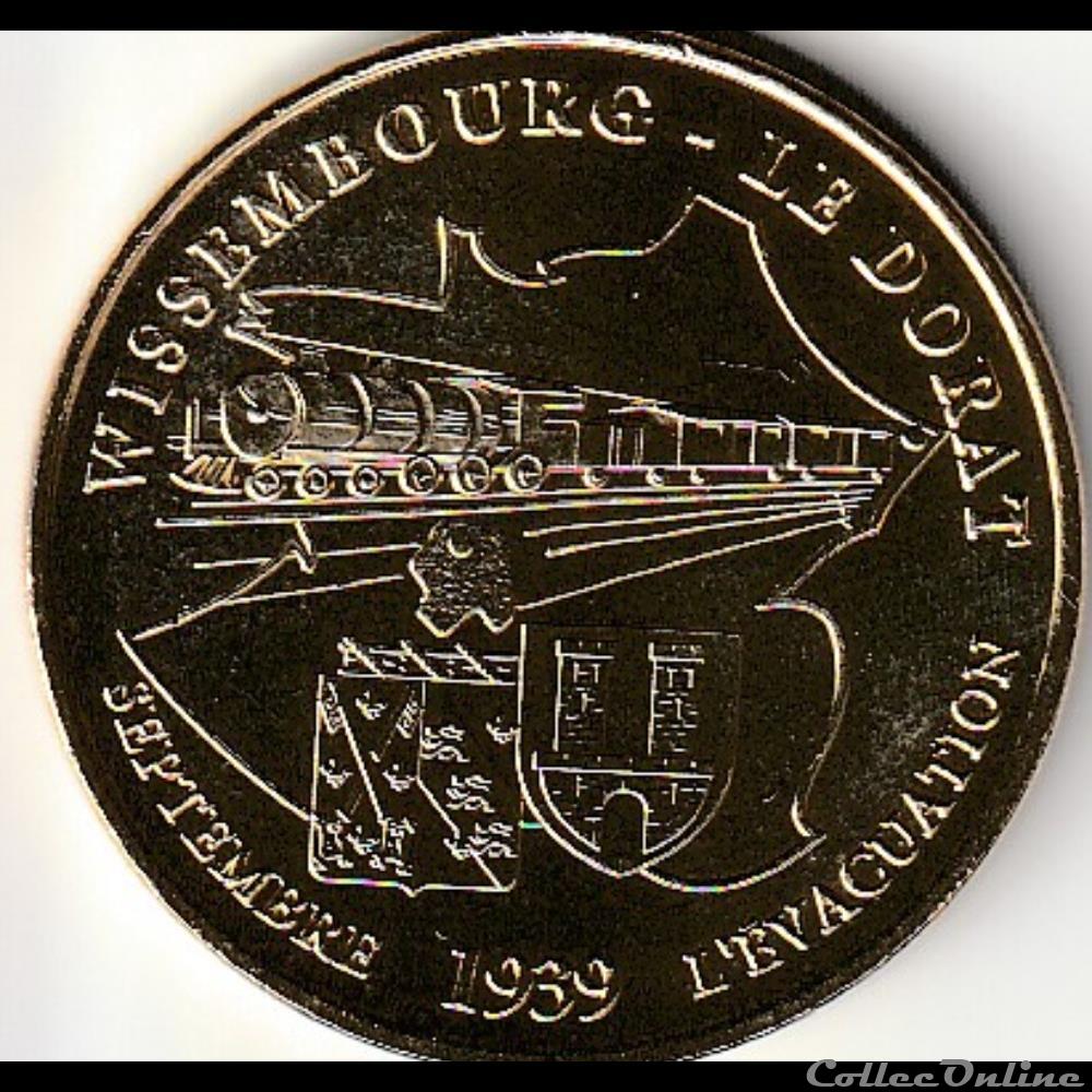 monnaie jeton mereaux france wissembour le dorat septembre 1939 evacuation