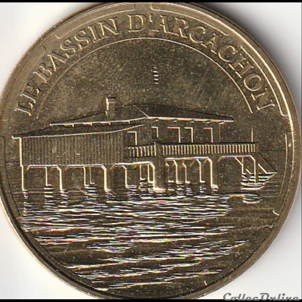 Le bassin d'Arcachon monnaie jeton mereaux france le bassin arcachon