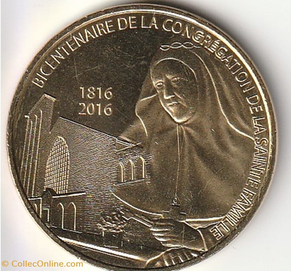 monnaie jeton mereaux bicentenaire de la congregation de la sainte famille