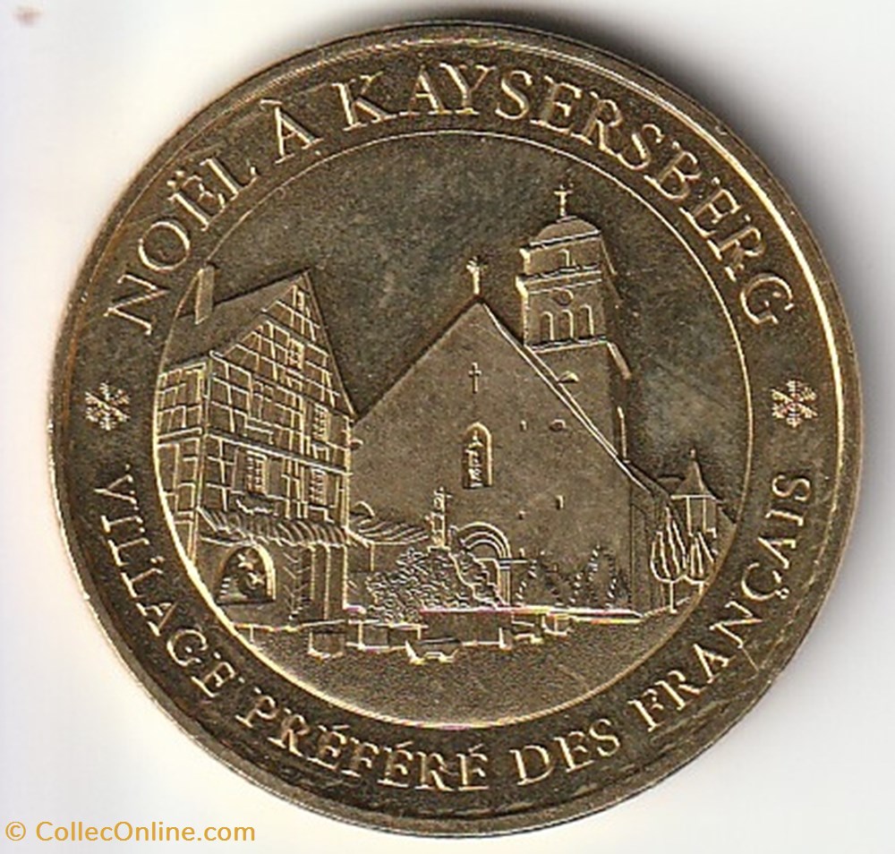 Noël à Kayserberg- Village préféré des Francais monnaie jeton mereaux noel a kayserberg village prefere des francais