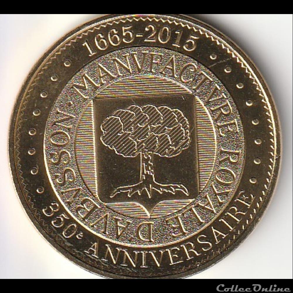 monnaie jeton mereaux france manufacture royale aubusson 1665 2015 350eme anniversaire