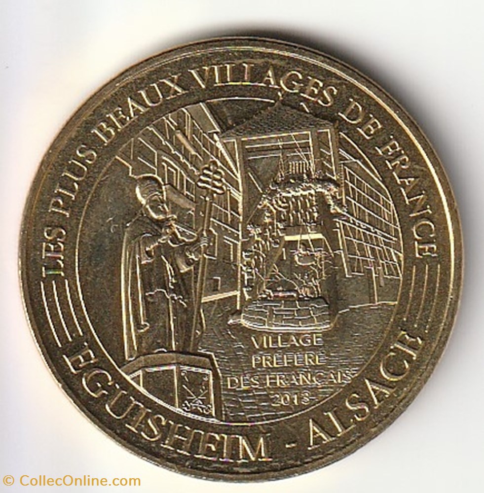 les plus beaux Villages de France- Eguisheim - Alsace monnaie jeton mereaux les plus beaux villages de france eguisheim alsace