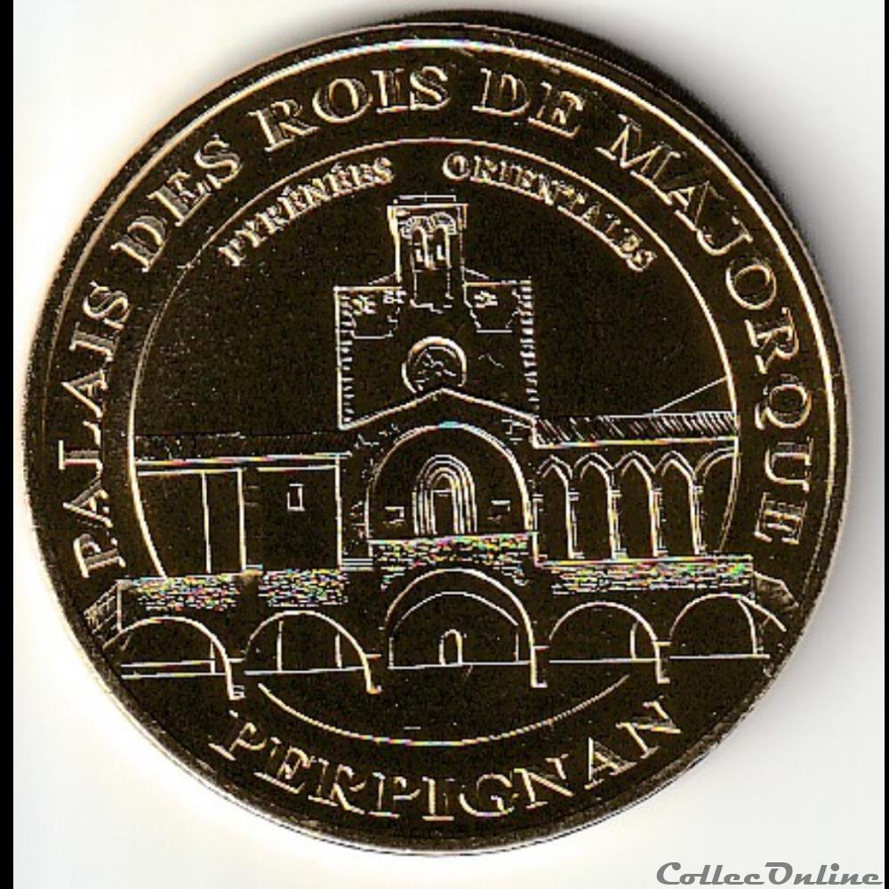 Palais des rois de Majorque - Perpignan monnaie jeton mereaux france palais des rois de majorque perpignan
