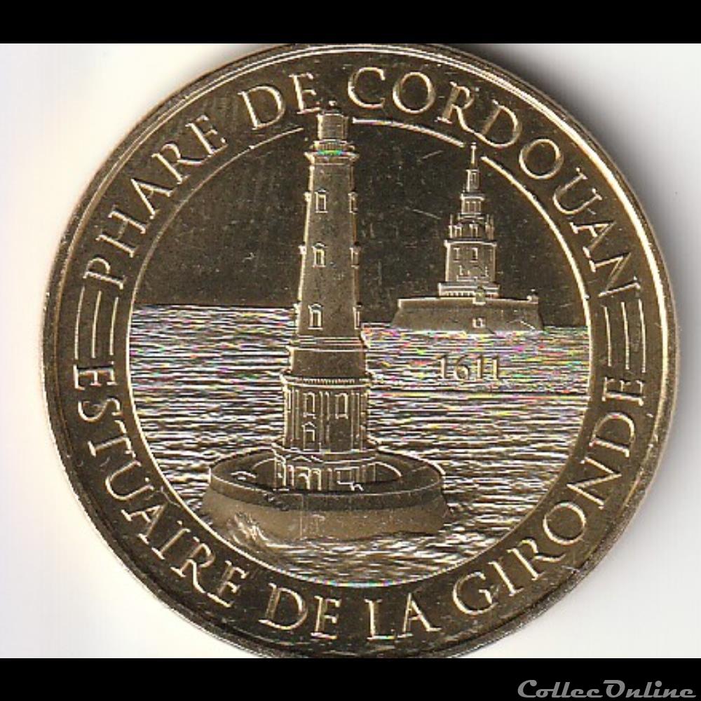 Phare de Cordouan - Estuaire de la Gironde monnaie jeton mereaux france phare de cordouan estuaire de la gironde