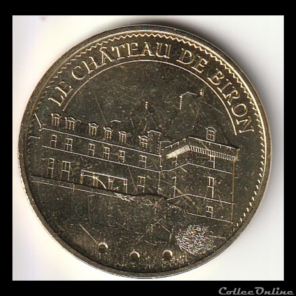 Château de Biron - Dordogne monnaie jeton mereaux france chateau de biron dordogne