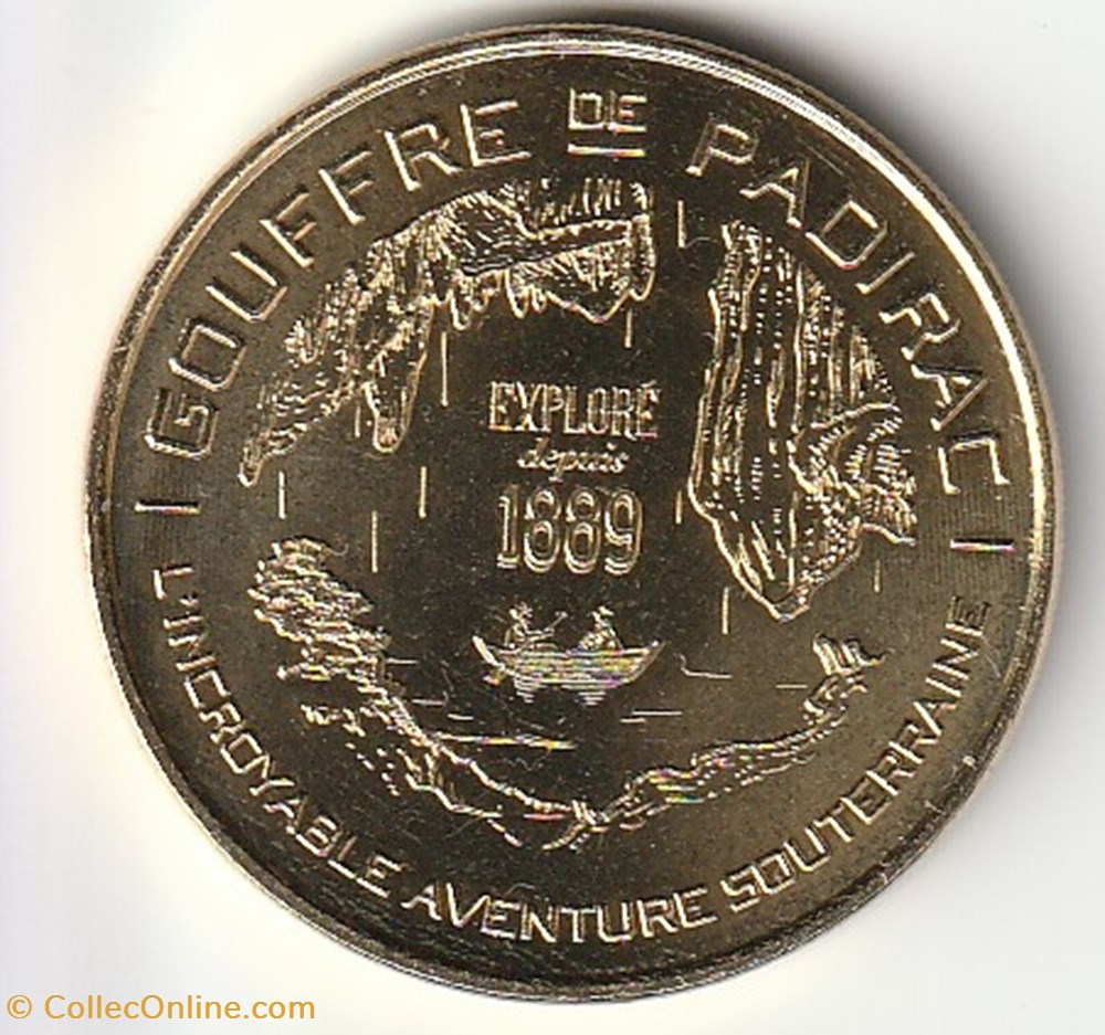 Gouffre de Padirac - L'incroyable aventure souterraine monnaie jeton mereaux gouffre de padirac incroyable aventure souterraine