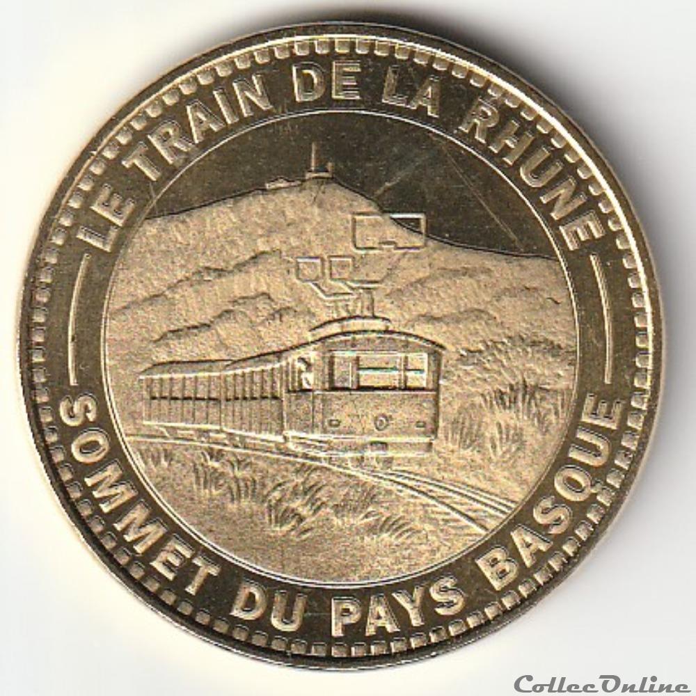 Le Train de la Rhune- Sommet du Pays Basque monnaie jeton mereaux france le train de la rhune sommet du pays basque
