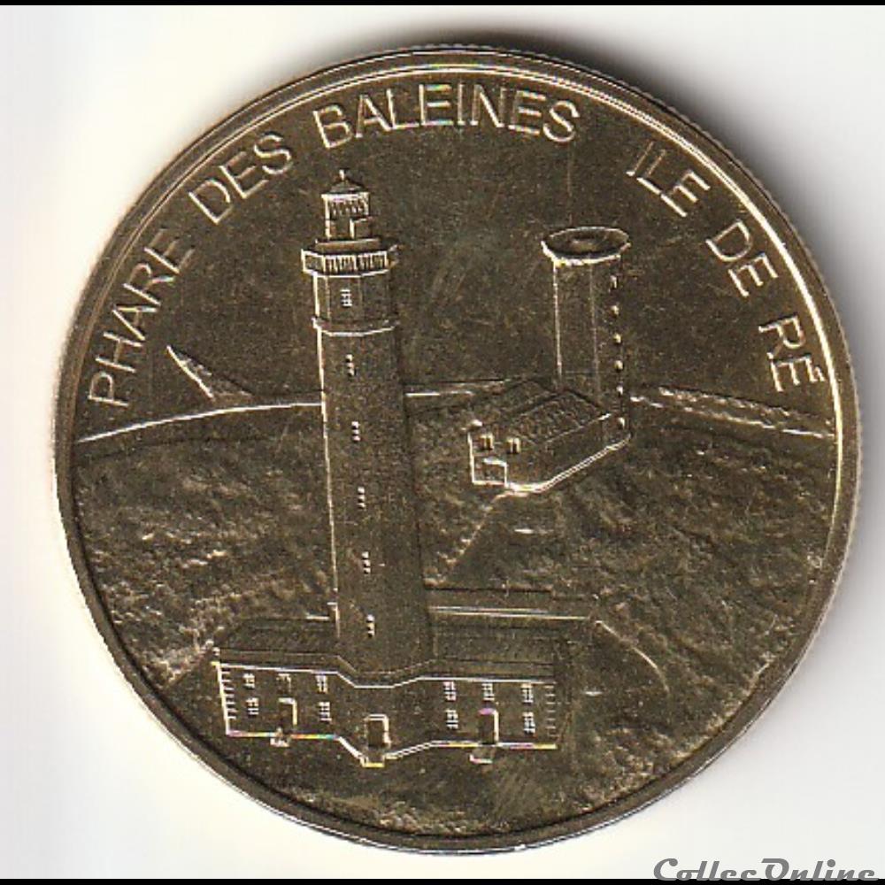 Le phare des baleines lie de ré Charentes-maritimes monnaie jeton mereaux france le phare des baleines lie de re charentes maritimes