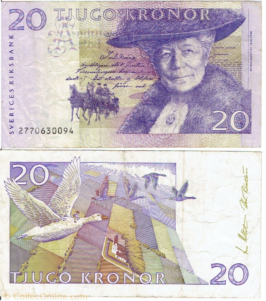 SUÈDE Billet de 20 Kronor billets europe suede billet de 20 kronor