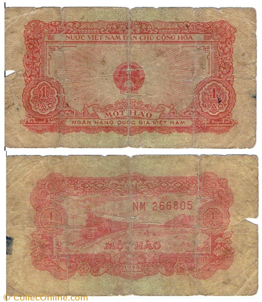 Viêt-Nam -1 Hao billets asie vietnam viet nam 1 hao