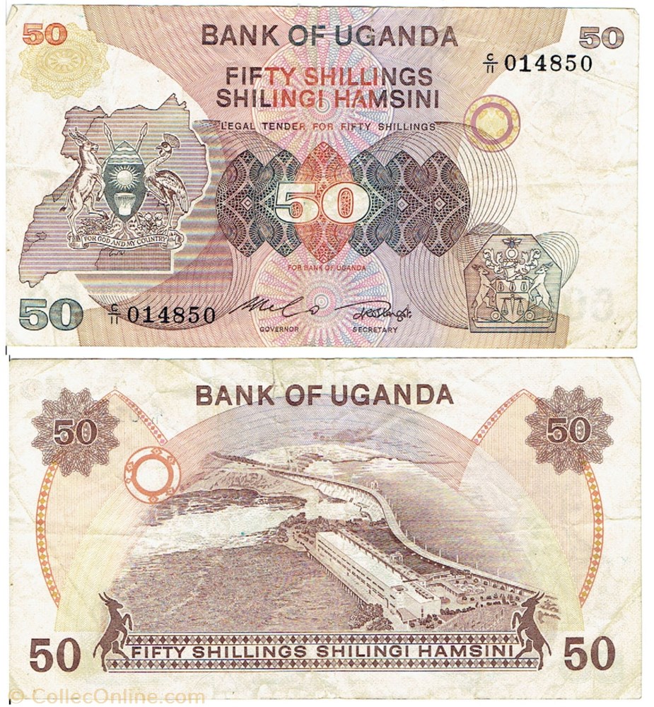 OUGANDA-50 Shilling billets afrique ouganda 50 shilling