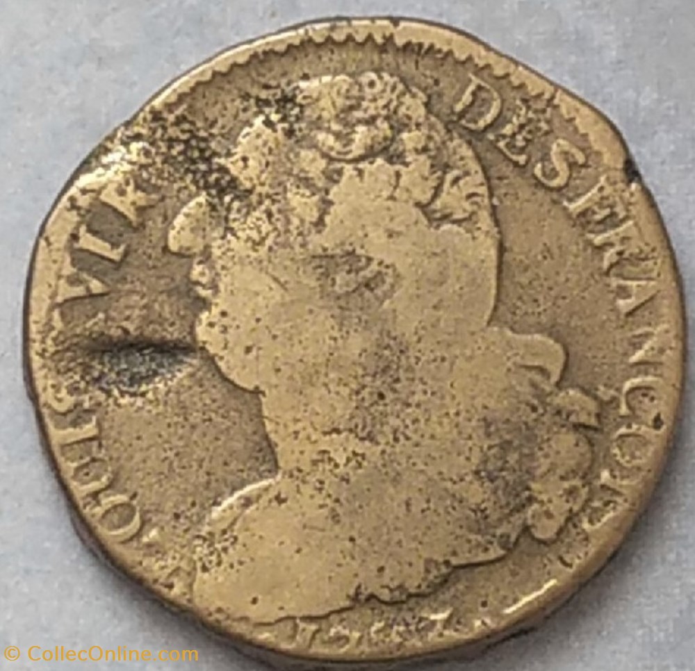2 sols constitution 1793 Pau. monnaies france 2 sols constitution 1793 pau