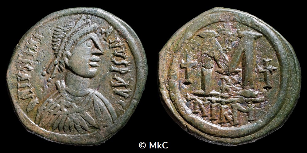 Justinien I 527-565 monnaies byzantines a justinien i 527 565