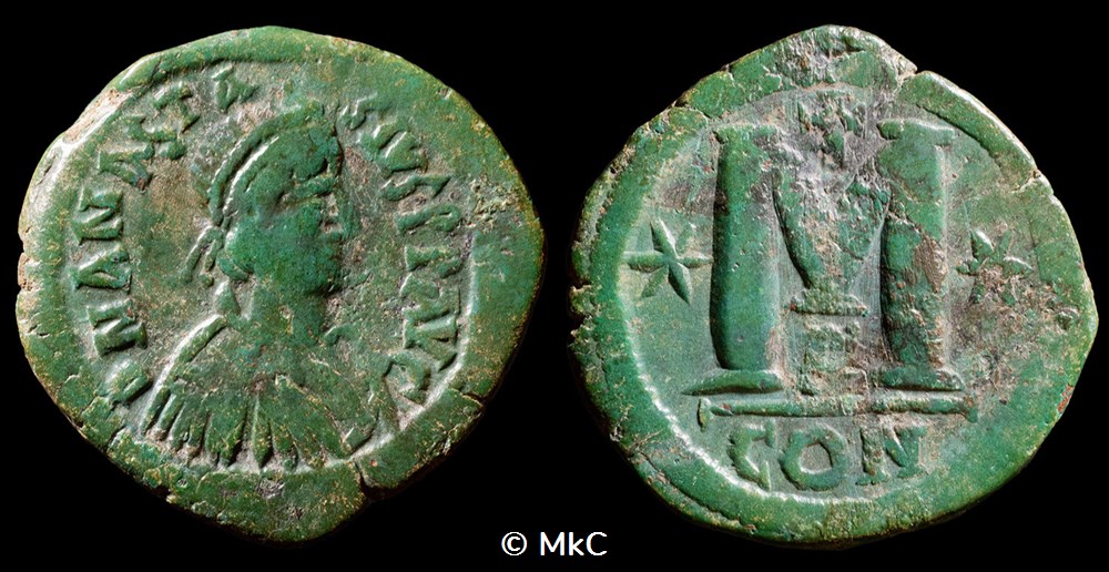 Anastasius 491-518 monnaies byzantines anastasius 491 518