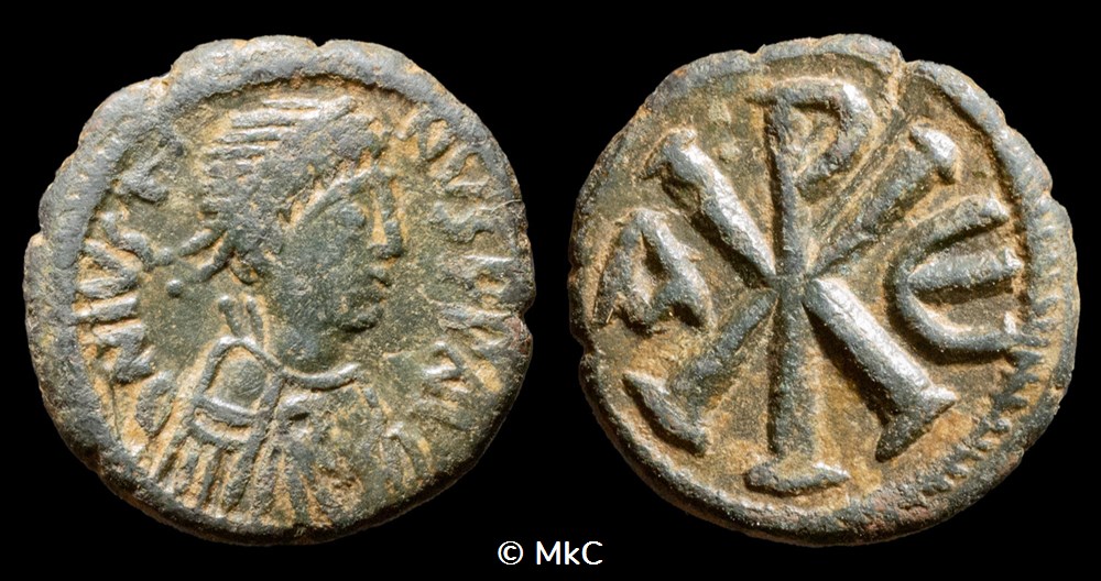 Justin I 518-527 monnaies byzantines a justin i 518 527