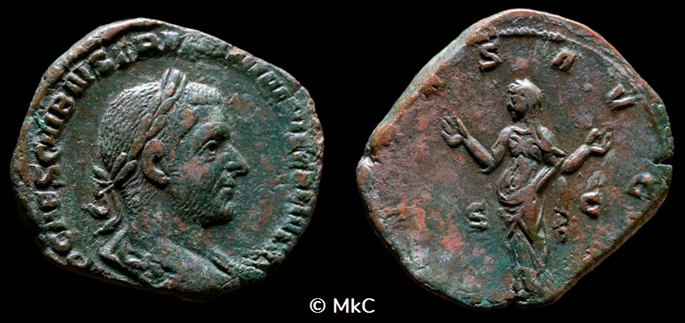 14 Trébonien Galle - Sesterce monnaies antiques romaines imperiales et republicaines 14 trebonien galle sesterce