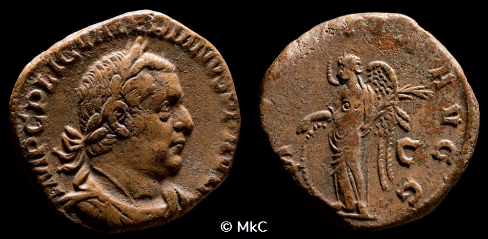 17 Valérien - Sesterce monnaies antiques romaines imperiales et republicaines 17 valerien sesterce