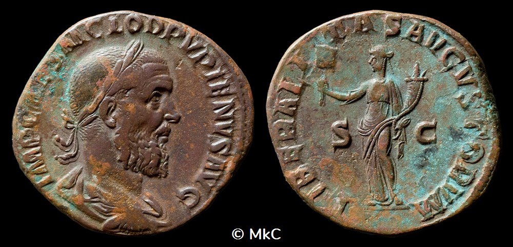 09 Pupien - Sesterce monnaies antiques a romaines imperiales et republicaines 09 pupien sesterce