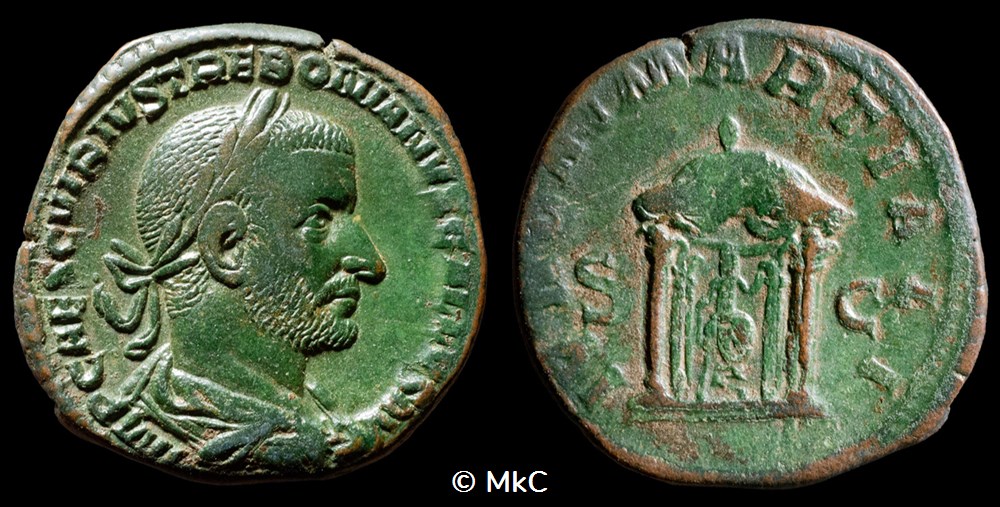 14b Trébonien Galle - Sesterce monnaies antiques romaines imperiales et republicaines 14b trebonien galle sesterce
