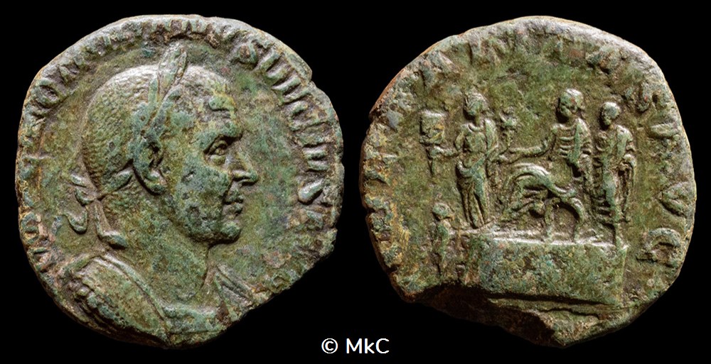 Trajan Dèce - Sesterce monnaies antiques romaines imperiales et republicaines trajan dece sesterce
