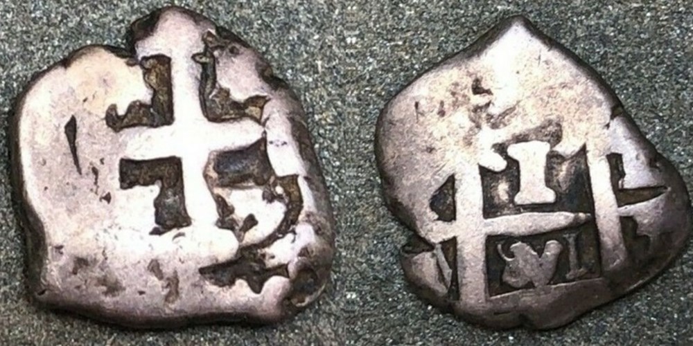 Bolivia (Spanish Colonial, Potosí): silver 1-real, "cob" type, no date (circa early 1700s) coins colonies bolivia spanish colonial potosi silver 1 real cob type no date circa early 1700s