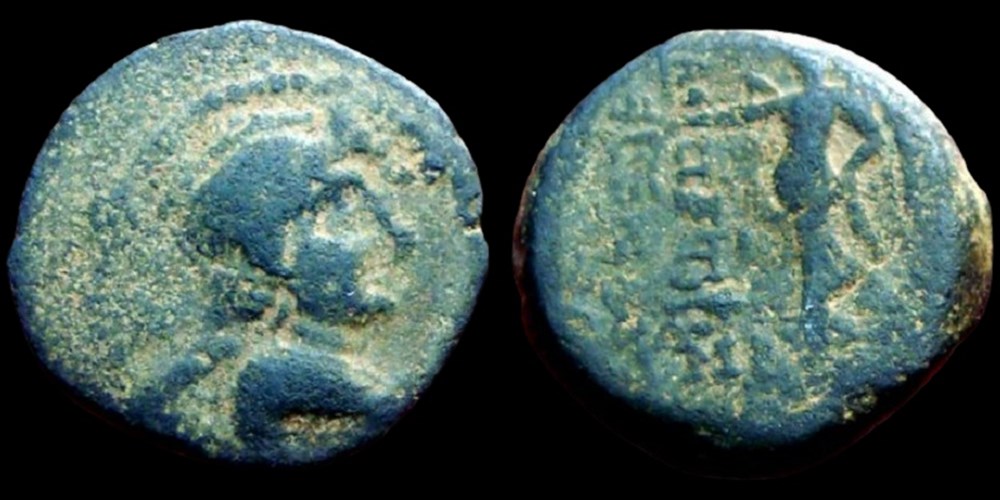 Seleucid Empire: bronze Æ18 of Antiochus IX, ca. 116-96 BC; Eros / Nike 2 coins ancient to greek seleucid empire bronze 18 of antiochus ix ca 116 96 bc eros nike
