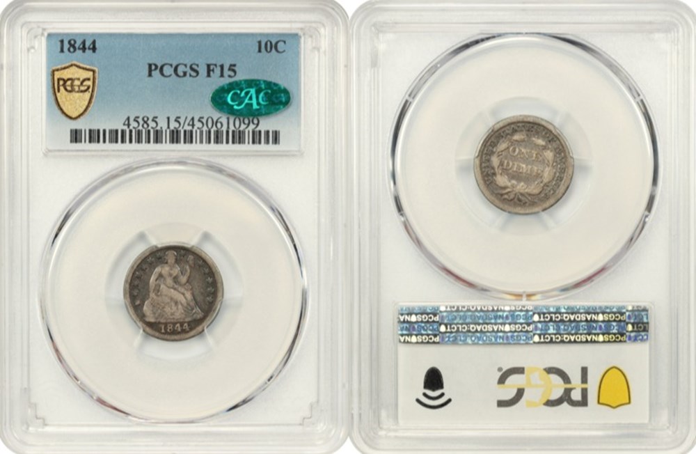 coins world united states 1844 silver seated liberty dime