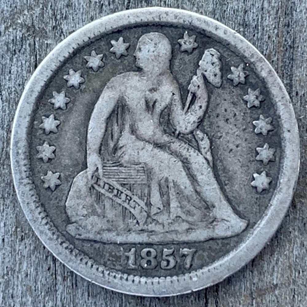 coins world united states silver seated liberty dime 1857