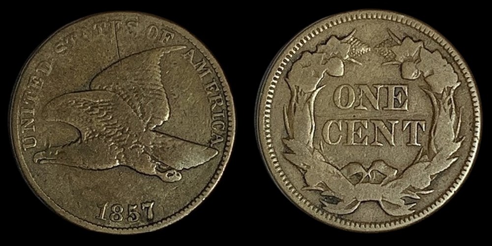 coins world united states copper nickel flying eagle cent 1857