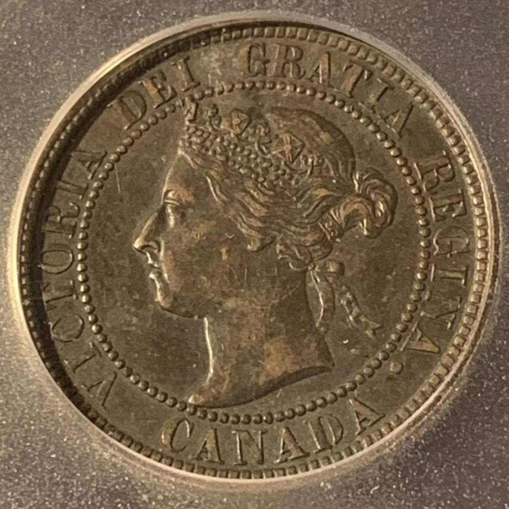 Canada: 1898-H bronze large cent of Queen Victoria (ICG AU55) 2 coins world canada 1898 h bronze large cent of queen victoria icg au55