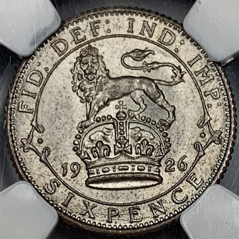 coins world united kingdom great britain silver sixpence of george v 1926 small bust type