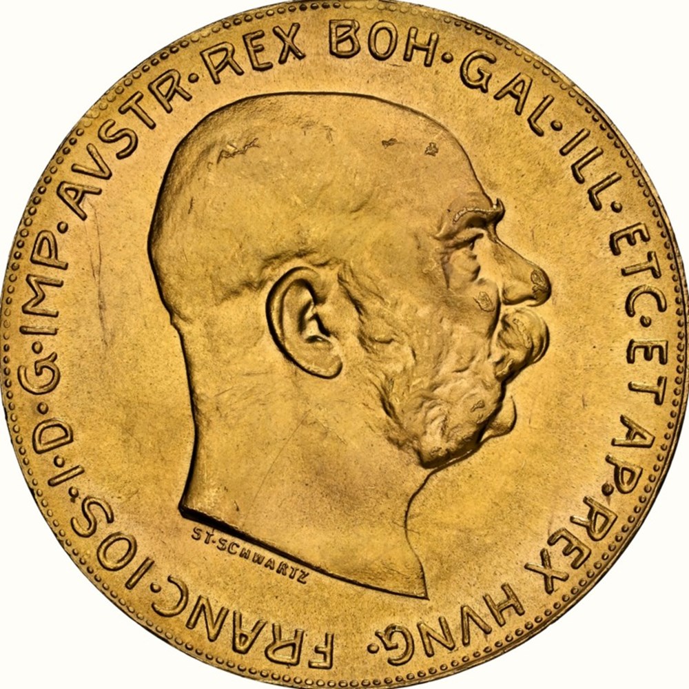 Austria: 1915 gold 100-corona of Franz-Josef I, official restrike 3 coins world austria 1915 gold 100 corona of franz josef i official restrike
