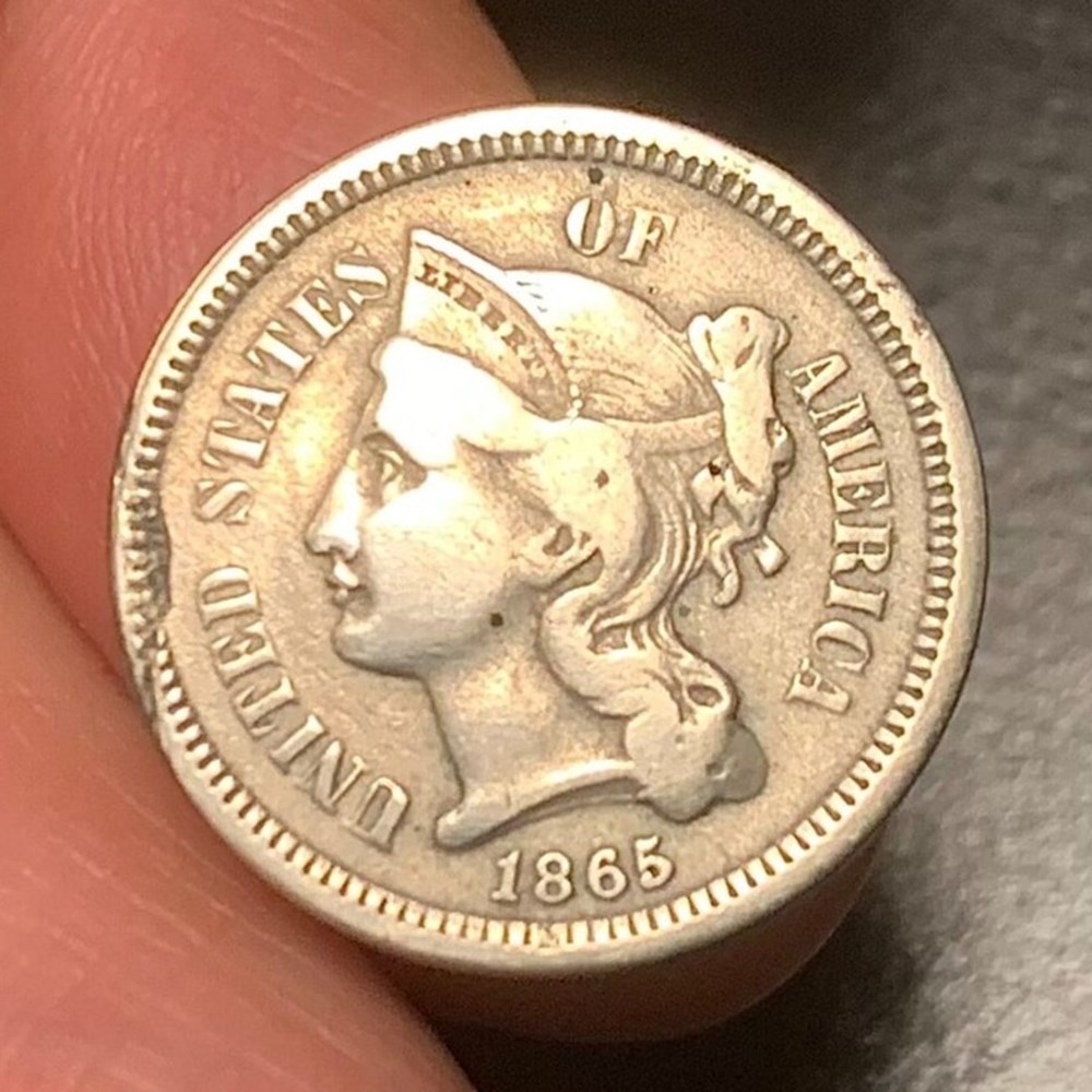 coins world united states 1865 copper nickel 3 cent piece