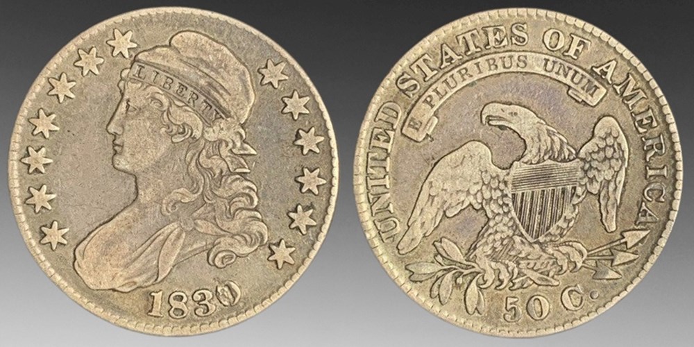 coins world united states silver capped bust half dollar 1830