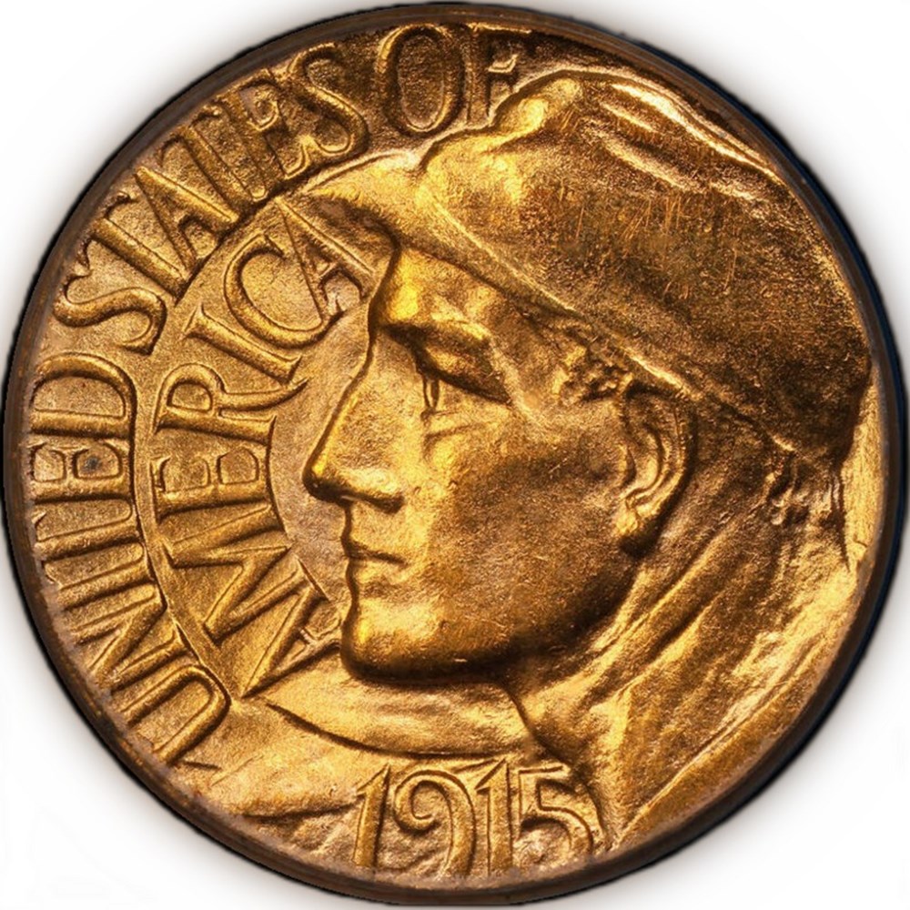 United States: 1915-S gold commemorative dollar, Panama-Pacific Exposition 3 coins world united states 1915 s gold commemorative dollar panama pacific exposition