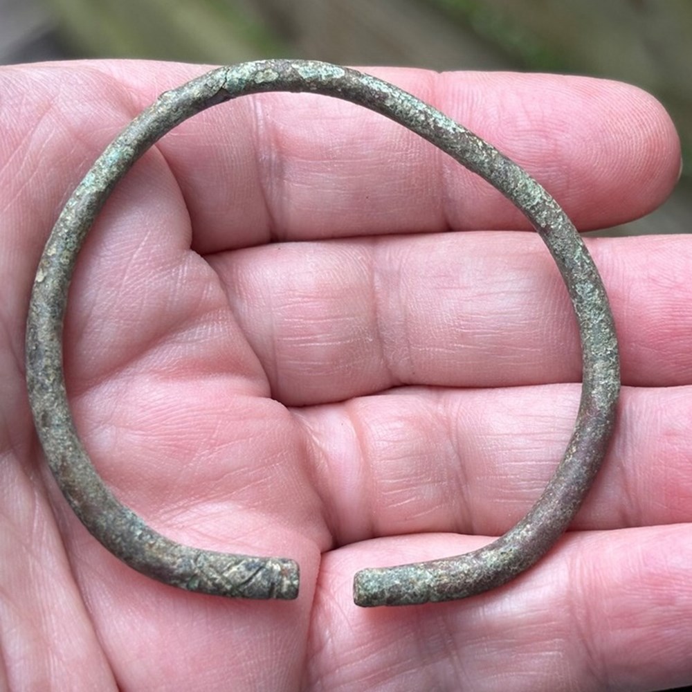antiquities archaeology europe artifact ca 1 400 ad roman bronze bracelet