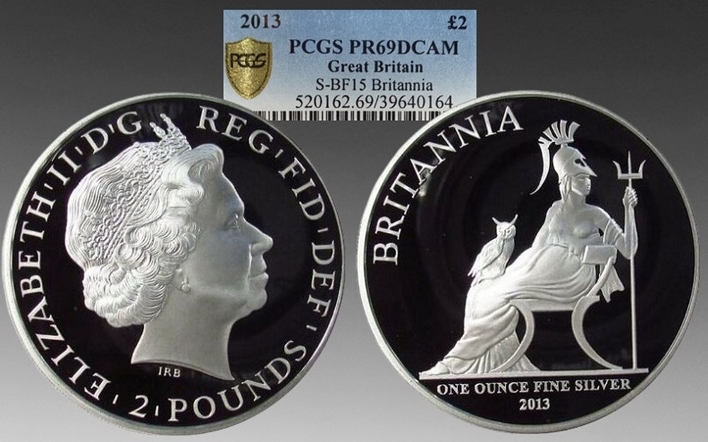 coins world united kingdom great britain 2013 proof silver britannia commemorative one ounce 999 fine