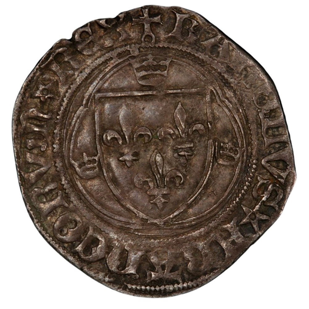 France: silver blanc of Charles VI ("The Mad"), ca. 1380-1422, Paris mint 3 coins european medieval to royal france silver blanc of charles vi the mad ca 1380 1422 paris mint