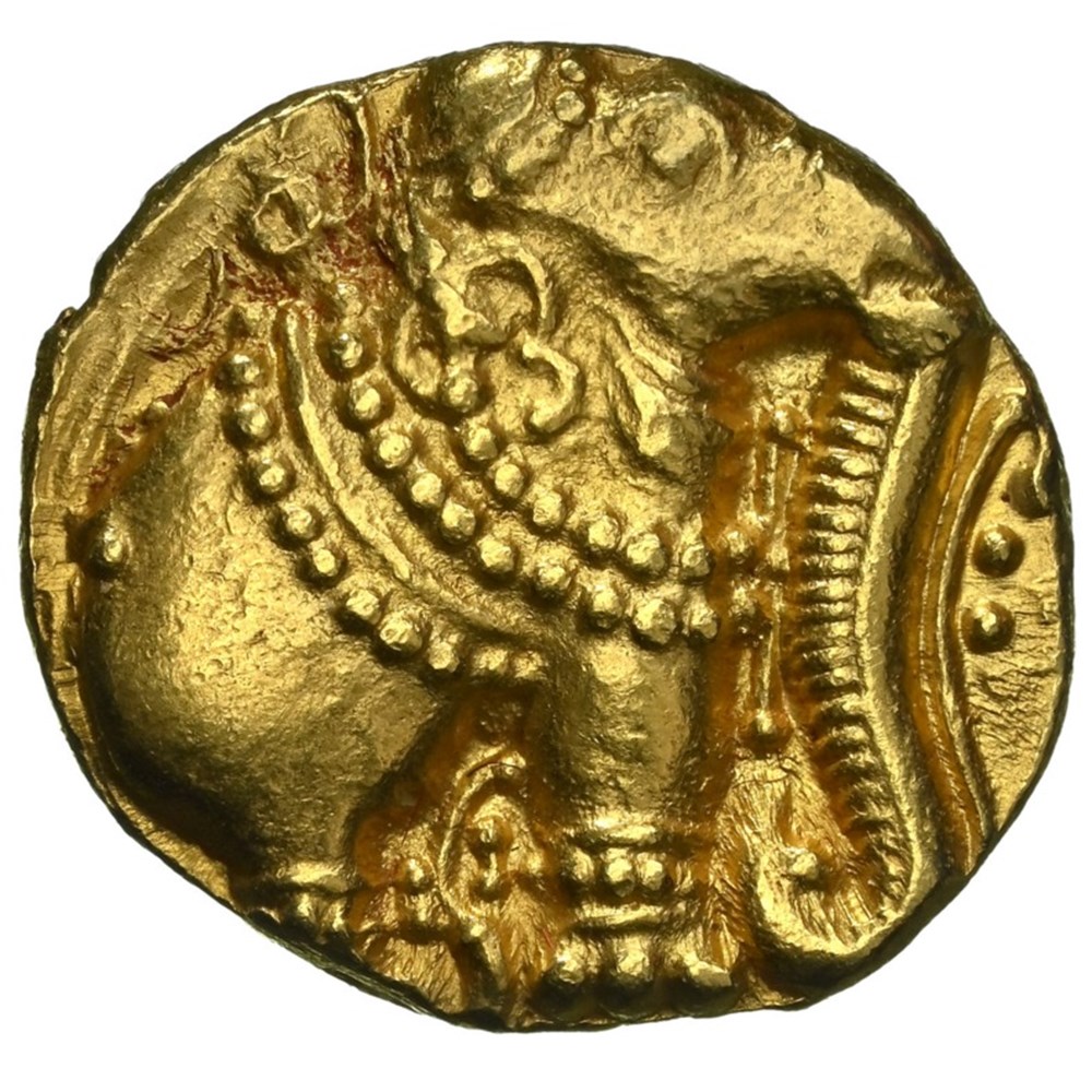 India (Western Gangas of Talakad): ca. 1100-1327 gold Gajapati pagoda, elephant facing right 3 coins india western gangas of talakad ca 1100 1327 gold gajapati pagoda elephant facing right