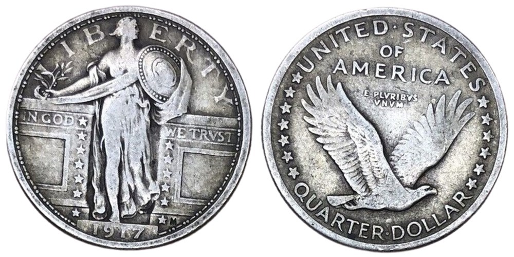coins world united states silver standing liberty quarter 1917 type 1