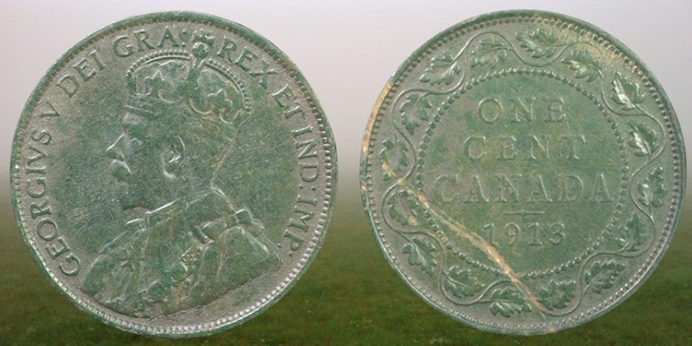 (DD012) Canada: 1913 large cent coins world dd012 canada 1913 large cent