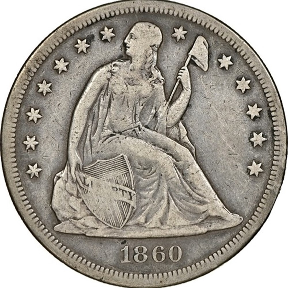 United States: 1860-O silver Seated Liberty dollar, No Motto, ex-Long Island Collection 3 coins world united states 1860 o silver seated liberty dollar no motto ex long island collection