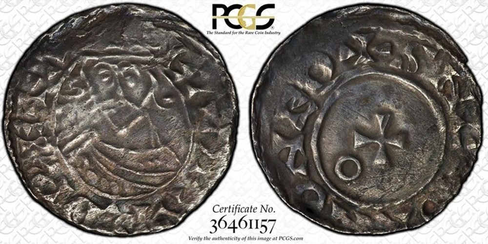 England (Anglo-Saxon): ca. 1062-1065 silver penny of Edward the Confessor 2 coins european medieval to kingdom great britain england anglo saxon ca 1062 1065 silver penny of edward the confessor