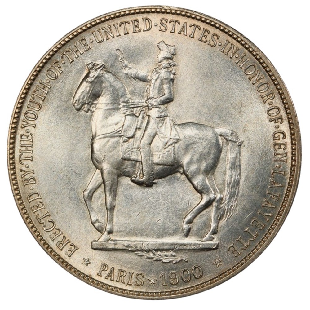 United States: 1900 silver Lafayette commemorative dollar 4 coins world united states 1900 silver lafayette commemorative dollar
