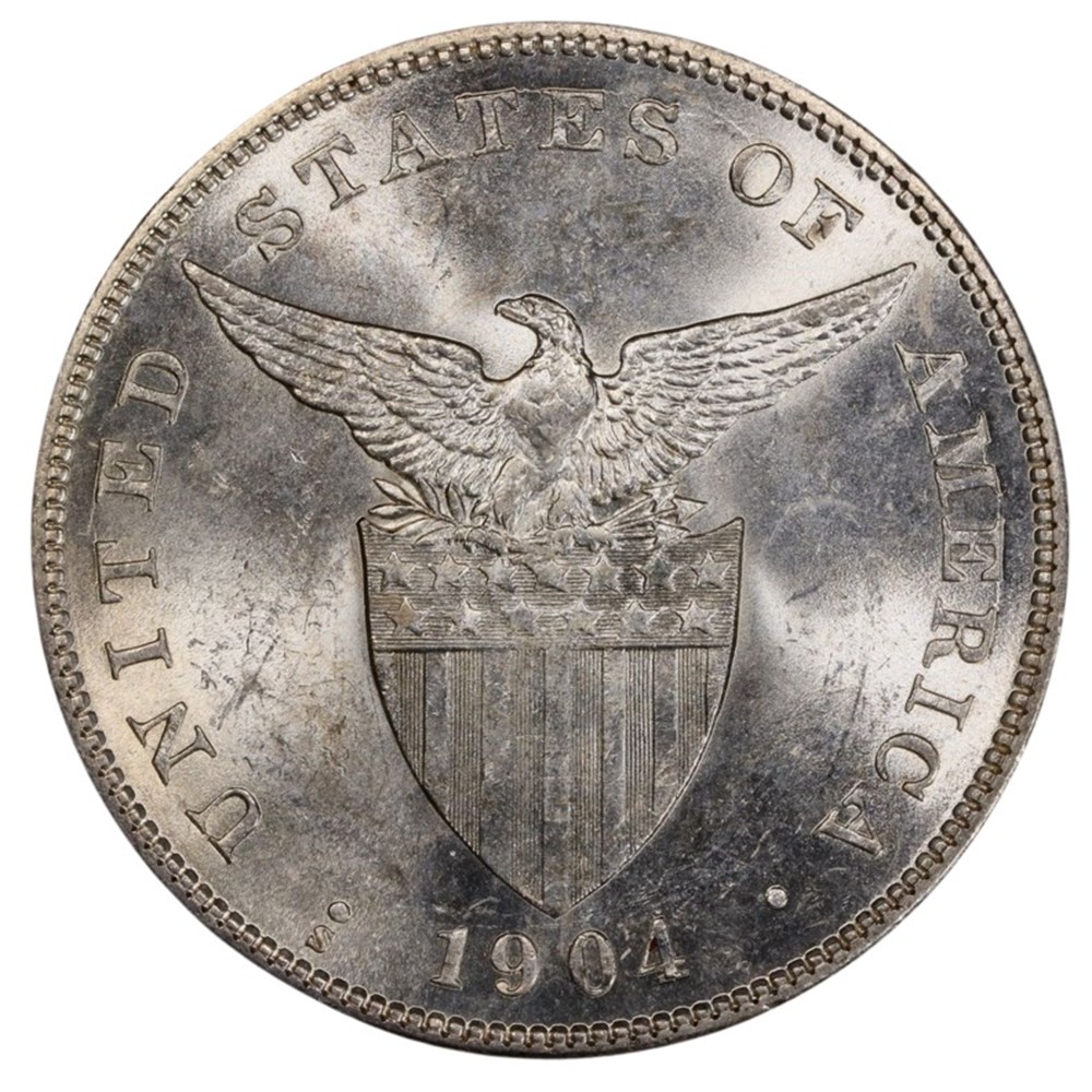 Philippines (U.S. Administration): 1904-S silver peso, large type 4 coins world philippines u s administration 1904 s silver peso large type
