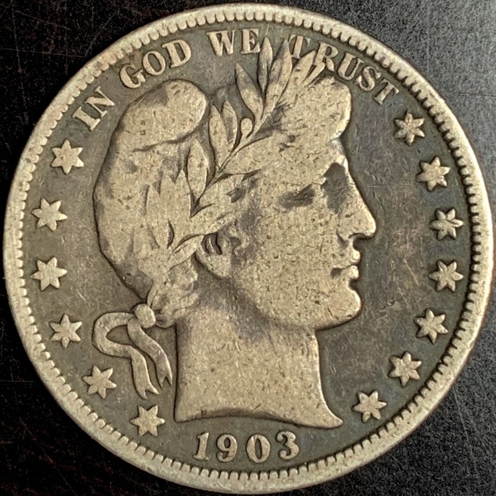 coins world united states silver barber half dollar 1903