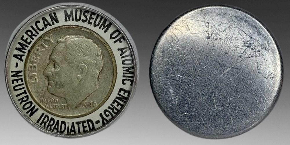 (3 coins) United States (exonumia): three encased coins, 1940s-1950s 4 3 coins united states exonumia three encased coins 1940s 1950s