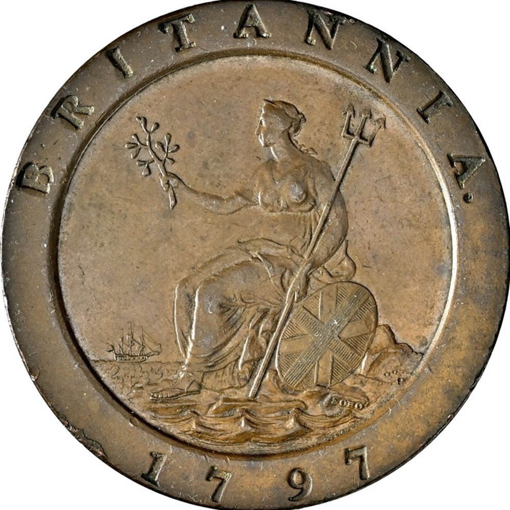 coins world united kingdom great britain 1797 copper cartwheel twopence of george iii